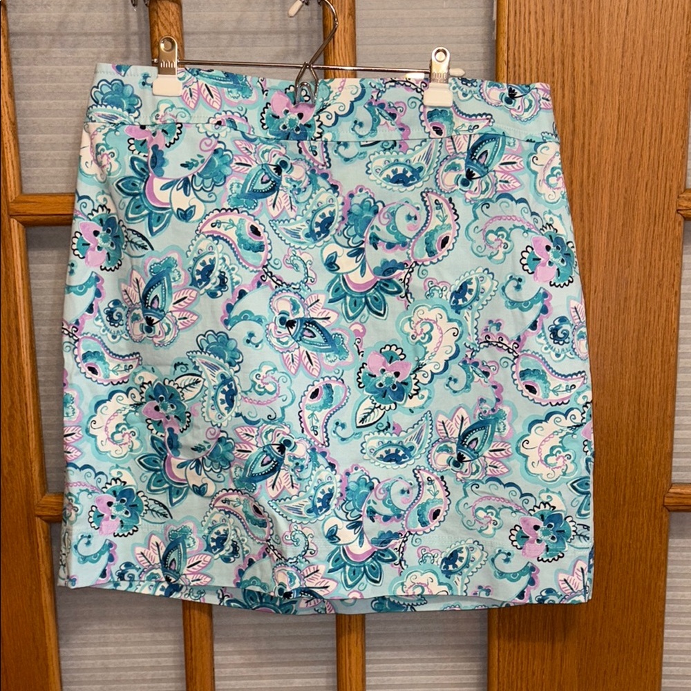 EUC Talbot Floral Paisley Blue Skirt